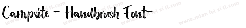 Campsite - Handbrush Font字体转换